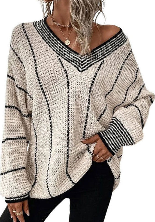 Striped knit sweater