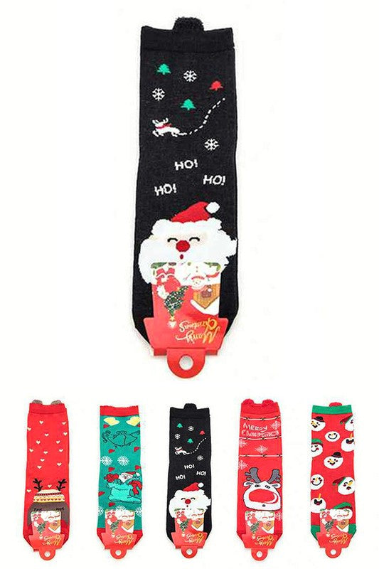 Christmas Theme Cotton Socks Set