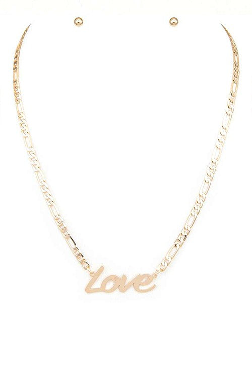 LOVE Pendant Necklace Set