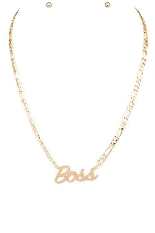 BOSS Pendant Necklace Set